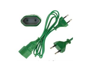 Przedłużacz 1-gniazdo b/u Euro 2,5A 3m /OMYp 2x0,75/ zielony PS-11