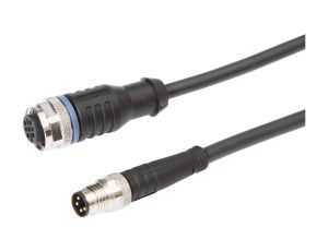 Kabel połączeniowy, 0,6 m, żeński M12 (gniazdo) 4-stykowy prosty, męski M8 (złącze) 4-stykowy prosty VK060F65
