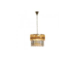 Lampa wisząca CAMILLE kolor złoty/jasny, bursztynowy metal/szkło, 8xE14 IP20 19101/8 Zuma Line