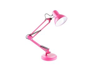 Lampka Biurkowa Kreślarska Stołowa E27 TOBI Różowa Lumiled + uchwyt na blat