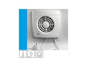 Wentylator domowy VENTRO II 100 WP (LS) przewód z wtyczą, kontrolka LED, fi 100 mm, kolor biały