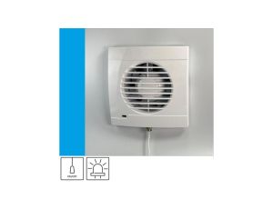 Wentylator domowy SAFIRO 100 W (LS) kontrolka LED, przełącznik pociągany, fi 100 mm, kolor biały