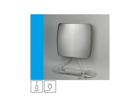 Wentylator domowy Eol F10INOX przewód z wtyczką, fi 100 mm, front stalowy