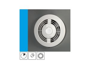 Wentylator domowy Komfort 100HT czujnik wilgotności z opóźnieniem czasowym, łożysko kulkowe, fi 100 mm, kolor biały