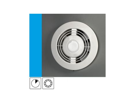 Wentylator domowy Komfort 100T wyłącznik czasowy, łożysko kulkowe, fi 100 mm, kolor biały