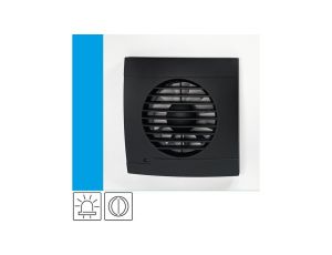 Wentylator domowy SAFIRO II 100 D+ (LS) klapka zwrotna, kontrolka LED, fi 100 mm, kolor czarny