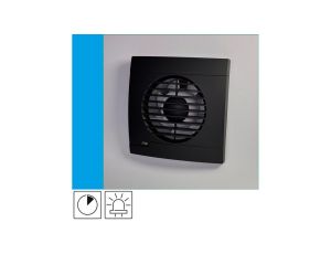 Wentylator domowy Aero RS100T Onyx wyłącznik czasowy, kontrolka LED, fi 100 mm, kolor czarny