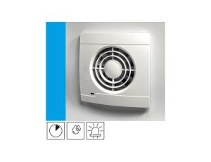 Wentylator domowy Vulkan VS100HT czujnik wilgotności z opóźnieniem czasowym, kontrolka LED, fi 100 mm, kolor biały