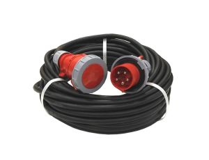 Przedłużacz budowlany trójfazowy elCORD CEE 32A 400V IP67 20m H07RN-F 5G4 z wtyczką i gniazdem CEE 32A-5P IP67 30365200