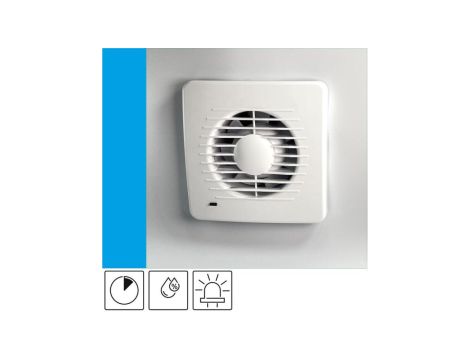 Wentylator domowy Aero DS100HT czujnik wilgotności z opóźnieniem czasowym, kontrolka LED, fi 100 mm, kolor biały