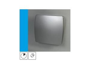 Wentylator domowy Eol F10HTSF czujnik wilgotności z opóźnieniem czasowym, fi 100 mm, kolor srebrny