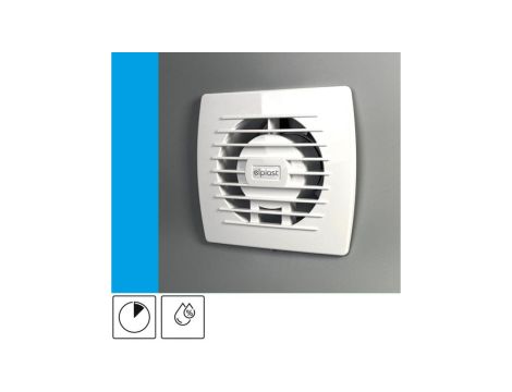 Wentylator domowy Eol 100HT czujnik wilgotności z opóźnieniem czasowym, fi 100 mm, kolor biały