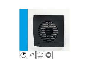 Wentylator domowy SAFIRO II 100 WCH (LK) czujnik wilgotności i timer, łożysko kulkowe, kontrolka LED, fi 100 mm, kolor czarny