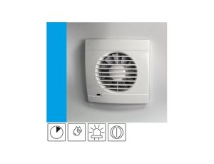 Wentylator domowy SAFIRO II 100 WCH+ (LS) czujnik wilgoci i timer czasowy, klapka zwrotna, kontrolka, fi 100 mm, kolor biały