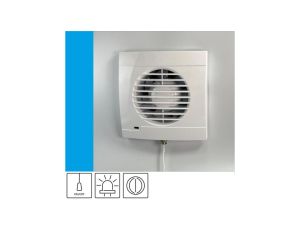 Wentylator domowy Aero RS100P+ kontrolka LED, klapka zwrotna, przełącznik pociągany, fi 100 mm, kolor biały