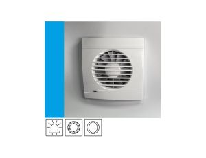 Wentylator domowy Vulkan RK100L+ klapka zwrotna, łożysko kulkowe, kontrolka LED, fi 100 mm, kolor biały