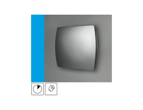 Wentylator domowy Eol F15HTSF czujnik wilgotności z opóźnieniem czasowym, fi 150 mm, kolor srebrny