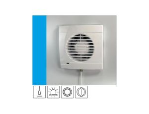 Wentylator domowy Aero RK100P+ kontrolka LED, klapka zwrotna, przełącznik pociągany, łożysko kulkowe, fi 100 mm, kolor biały