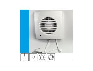 Wentylator domowy Aero RK100 kontrolka LED, przewód z wtyczką, łożysko kulkowe, fi 100 mm, kolor biały