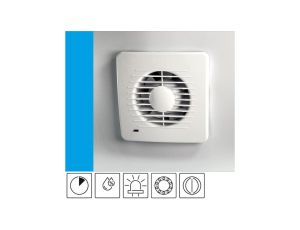Wentylator domowy Aero DK100HT+ czujnik wilgoci i timer, kontrolka LED, klapka zwrotna, łożysko kulkowe, fi 100 mm, kolor biały