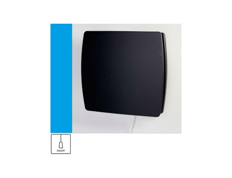 Wentylator domowy Eol F10P Onyx przełącznik pociągany, fi 100 mm, kolor czarny