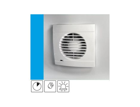 Wentylator domowy Aero RS100HT czujnik wilgotności z opóźnieniem czasowym, kontrolka LED, fi 100 mm, kolor biały