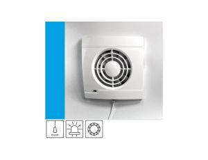 Wentylator domowy Vulkan VK100P przełącznik pociągany, łożysko kulkowe, kontrolka LED, fi 100 mm, kolor biały