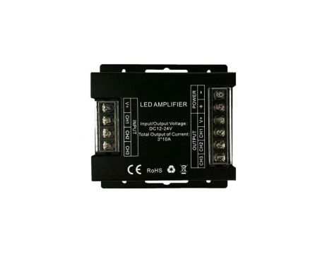 Amplifier RGB czarny 30A 360W 12V 12/24VDC czarny