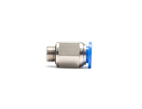 Złączka pneumatyczna wtykowa prosta do węża fi 12 mm, G 1/8 GZ, mosiądz niklowany