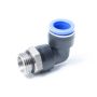 Złączka pneumatyczna wtykowa kątowa do węża fi 14 mm, G 1/2 GZ, tworzywo sztuczne - 2
