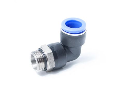 Złączka pneumatyczna wtykowa kątowa do węża fi 15 mm, G 1/2 GZ, tworzywo sztuczne