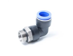 Złączka pneumatyczna wtykowa kątowa do węża fi 16 mm, G 1/2 GZ, tworzywo sztuczne