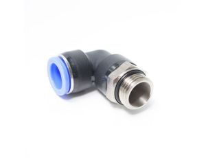 Złączka pneumatyczna wtykowa kątowa do węża fi 16 mm, G 1/2 GZ, tworzywo sztuczne - image 2