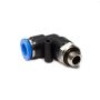 Złączka pneumatyczna wtykowa kątowa do węża fi 12 mm, G 3/8 GZ, tworzywo sztuczne - 3