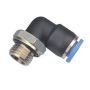 Złączka pneumatyczna kątowa obrotowa niska G 1/8 GZ do węża 10 mm, tworzywo sztuczne - 2