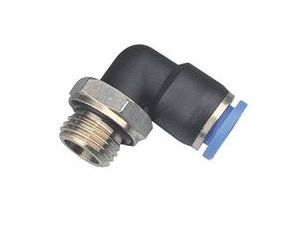 Złączka pneumatyczna kątowa obrotowa niska G 3/8 GZ do węża 6 mm, tworzywo sztuczne