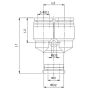 Trójnik pneumatyczny redukcyjny wtykowy typu Y do węża 1x12 mm, 2x10 mm, tworzywo sztuczne - 3