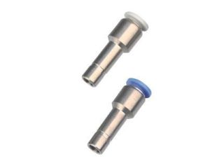 Redukcja do złączki wtykowej pneumatycznej wtyk 12 mm pod wąż fi 10 mm, mosiądz niklowany