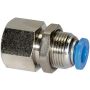 Złączka pneumatyczna wtykowa grodziowa R 1/2 GW do węża fi 12 mm, mosiądz niklowany - 2