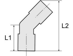 Złączka pneumatyczna wtykowa kątowa 45° M6 GZ, do węża fi 4 mm, tworzywo sztuczne - image 2