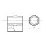 Nypel gwintowany nierdzewny R 1/8 GZ, stal 316 - 3