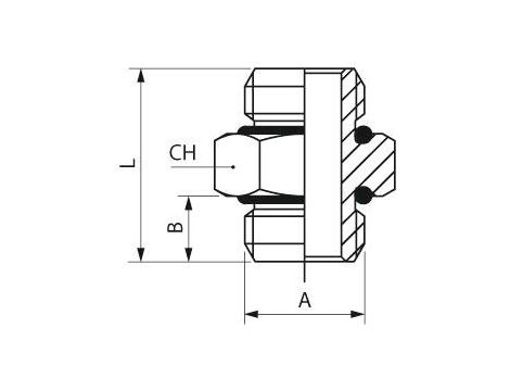 Nypel G1/4z, o-ring NBR, MN - 2