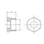 Redukcja gwintowana nierdzewna R 2 GZ - R 3/4 GW, stal 316 - 3