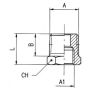 Redukcja gwintowana R 3/4 GZ - G 3/8 GW, mosiądz niklowany - 3