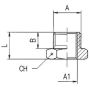 Redukcja gwintowana G 3/4 GZ - G 3/8 GW, gwint cylindryczny, mosiądz niklowany - 3
