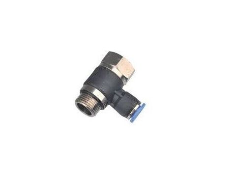 Złączka pneumatyczna wtykowa kątowa banjo G 1/4 GW/GZ do węża fi 12 mm, tworzywo sztuczne