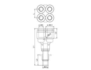 Rozgałęźnik pneumatyczny wtykowy typu Y wtyk 10 mm pod wąż fi 4x6 mm - image 2
