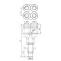 Rozgałęźnik pneumatyczny wtykowy typu Y wtyk 10 mm pod wąż fi 4x8 mm - 3