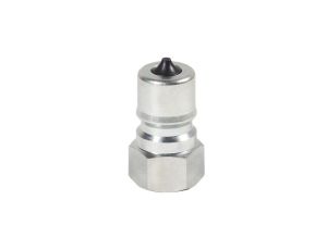 Króciec szybkozłącza hydraulicznego ISO B obustronnie odcinający, G 1/2 GW, stal ocynk, NBR