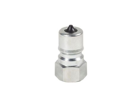 Króciec szybkozłącza hydraulicznego ISO B obustronnie odcinający, G 1/2 GW, stal ocynk, NBR